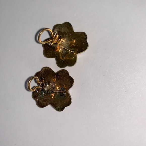 14 Kt Gold X Shaped Earrings - Picture 4 of 14